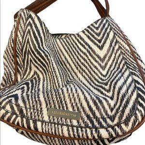Liz Claiborne shoulder bag,‎ animal print with gold color accents!